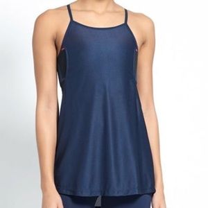 LNDR synchro mesh tank with built seamless bra